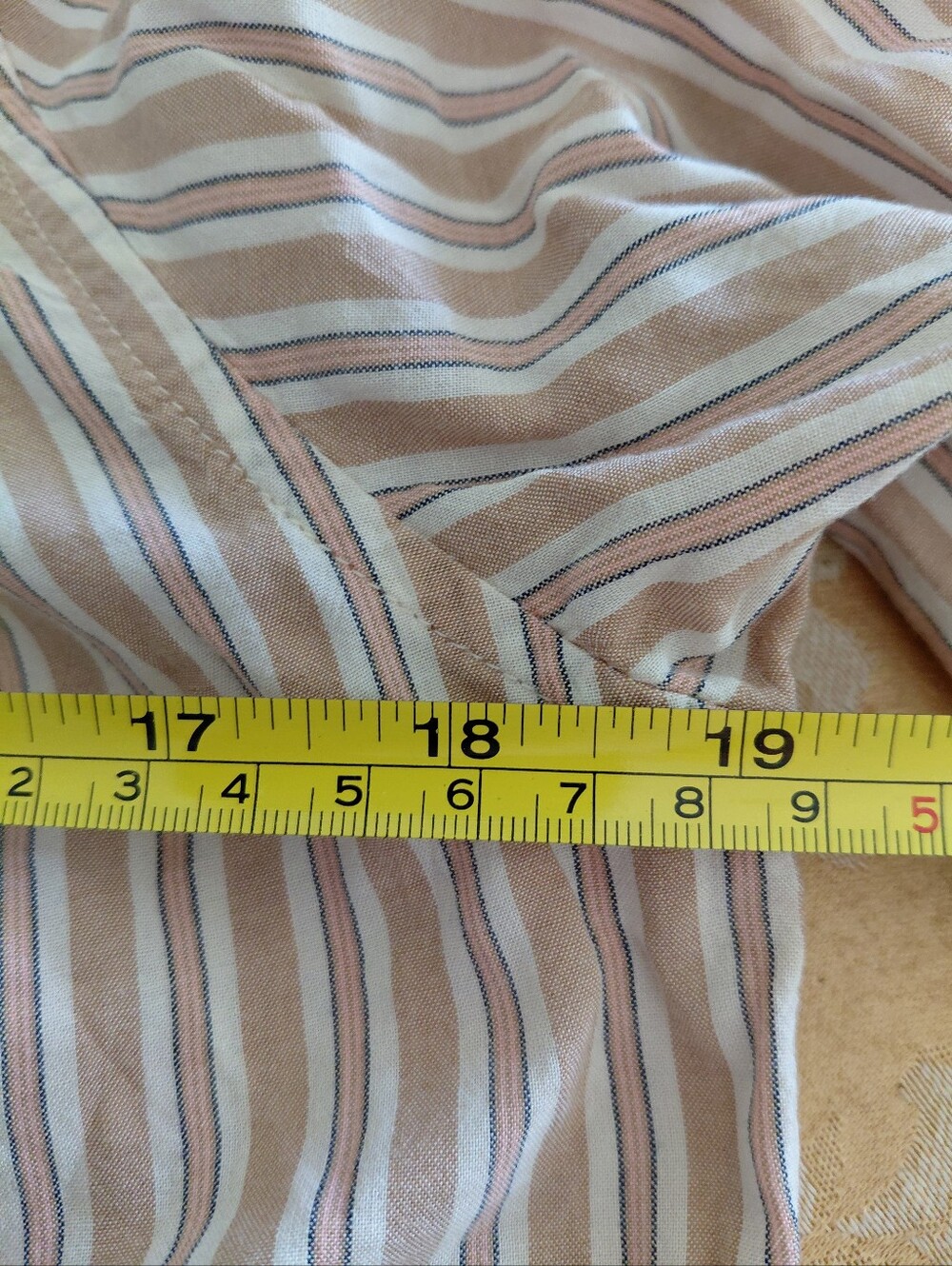 Trovata Birds of Paradis Striped Blouse XS Ruffle Collar Cotton Blend - Picture 8 of 10